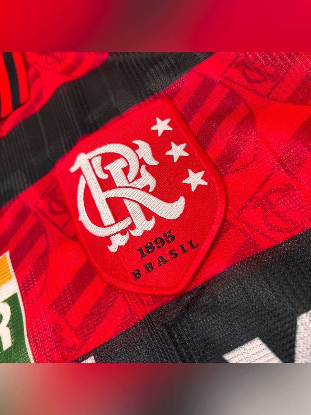 Vintage 90s Umbro 1995 Flamengo Brazil Home Football #7 Soccer Jersey Kit Large - Picture 4 of 7